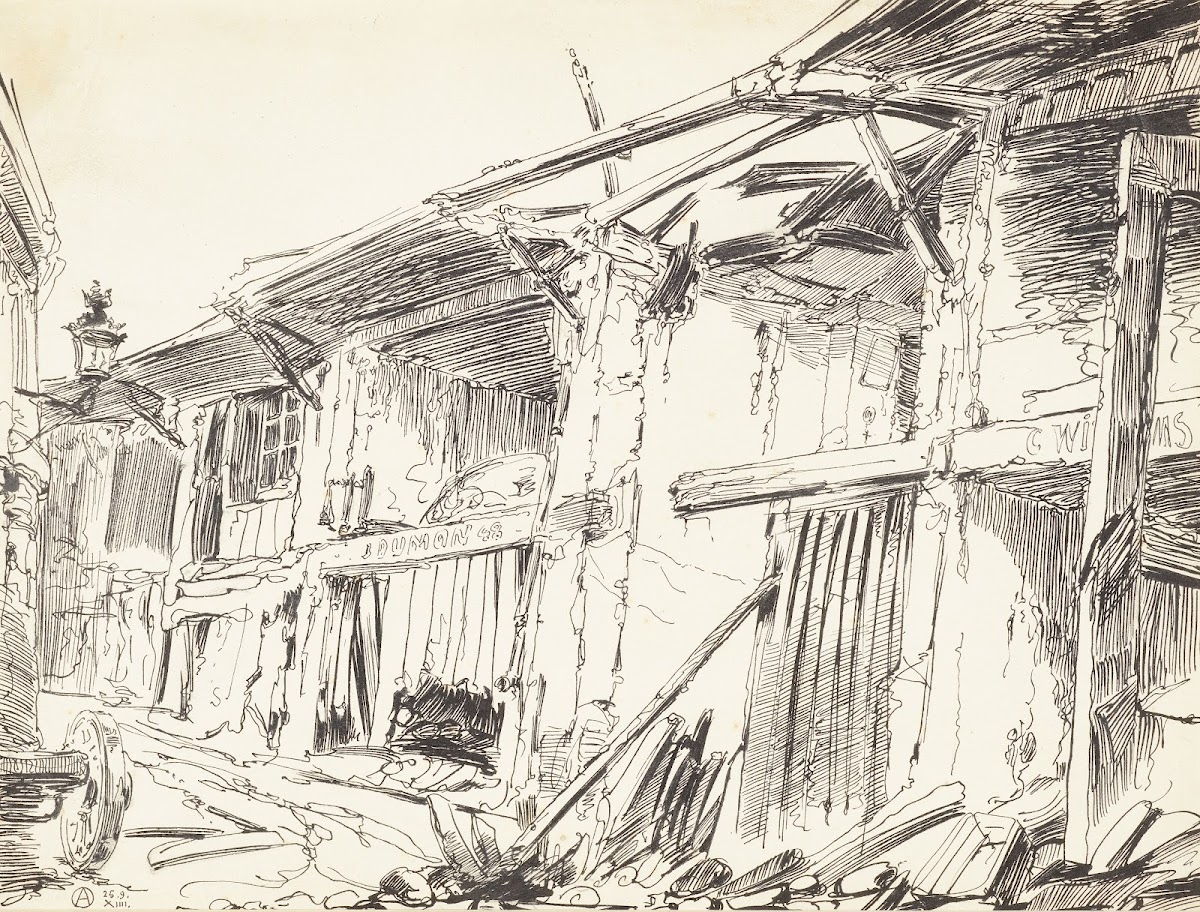 Luchtaanval op de vismijn van Oostende 1914