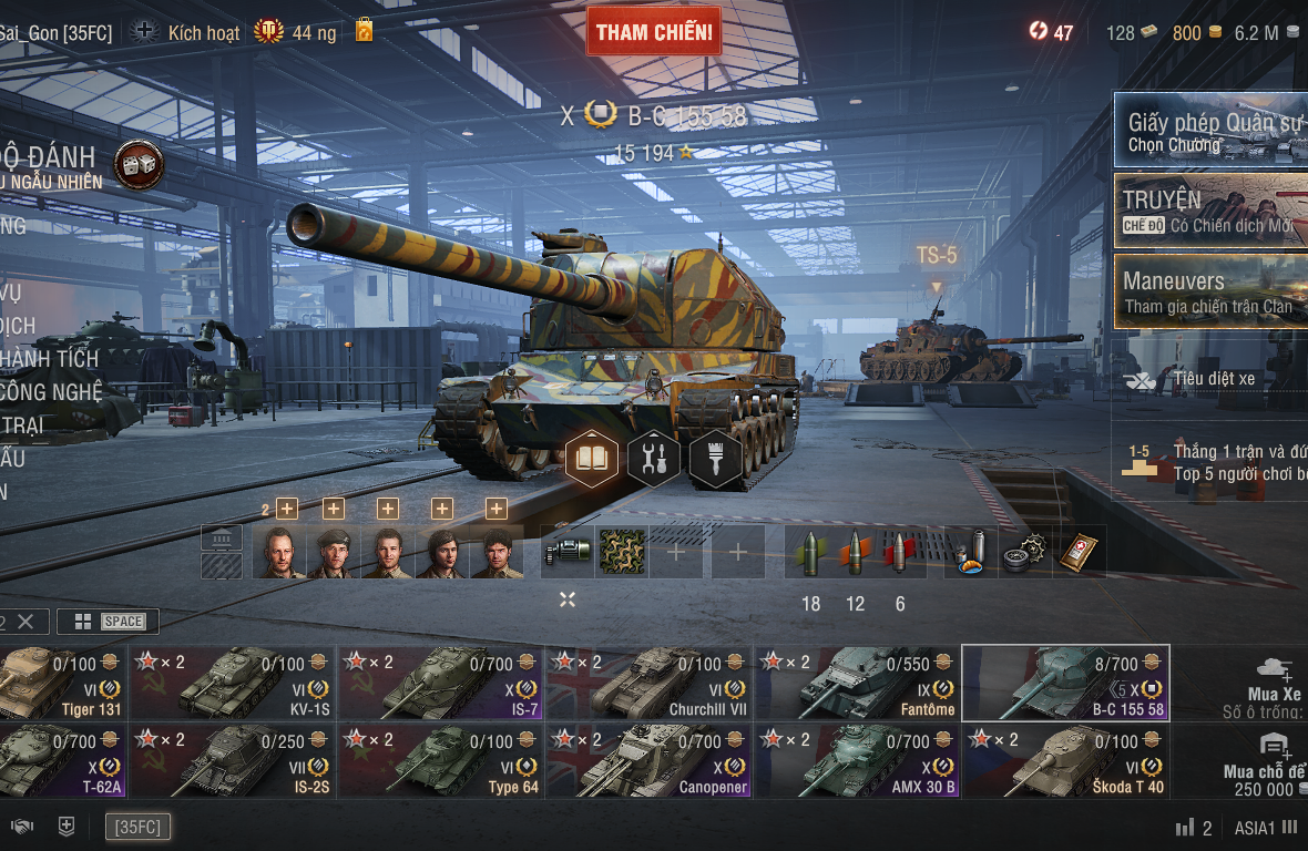 Acc World of Tanks PC sở hữu 5 tank X gồm IS-7, T-62A, AMX 3...