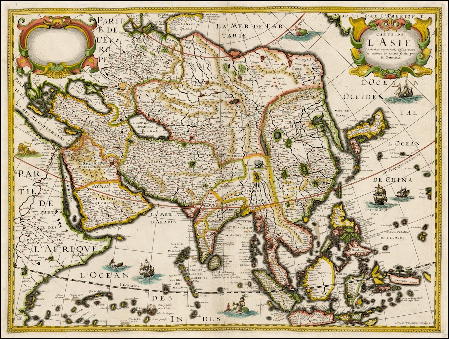 1627_Carte de L'Asie Corrigee, et augmentee dessus toutes les aultres cy devant faictes par P. Bertius._1 map