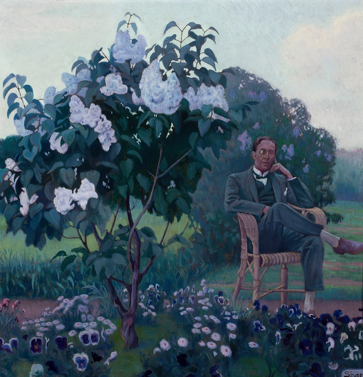 Portrait of aman in the garden 1922