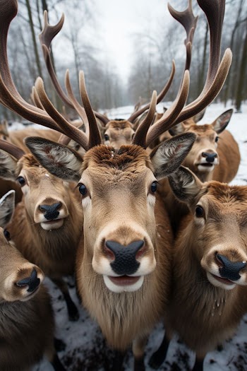 Elk, Selfie, Animals