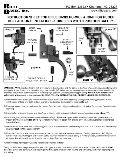 rifle basix ru-r ru-mkii instructions
