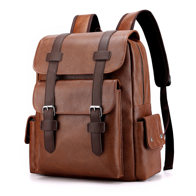 PU Leather Backpack, 20-35 L, Model 975