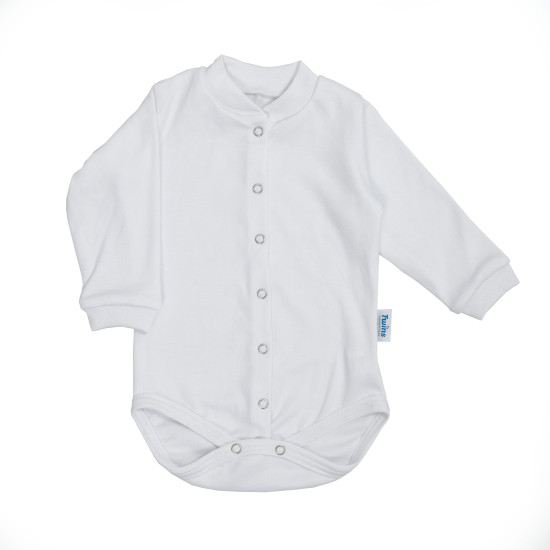 Боді Twins інтерлок довгий рукав 80р білий