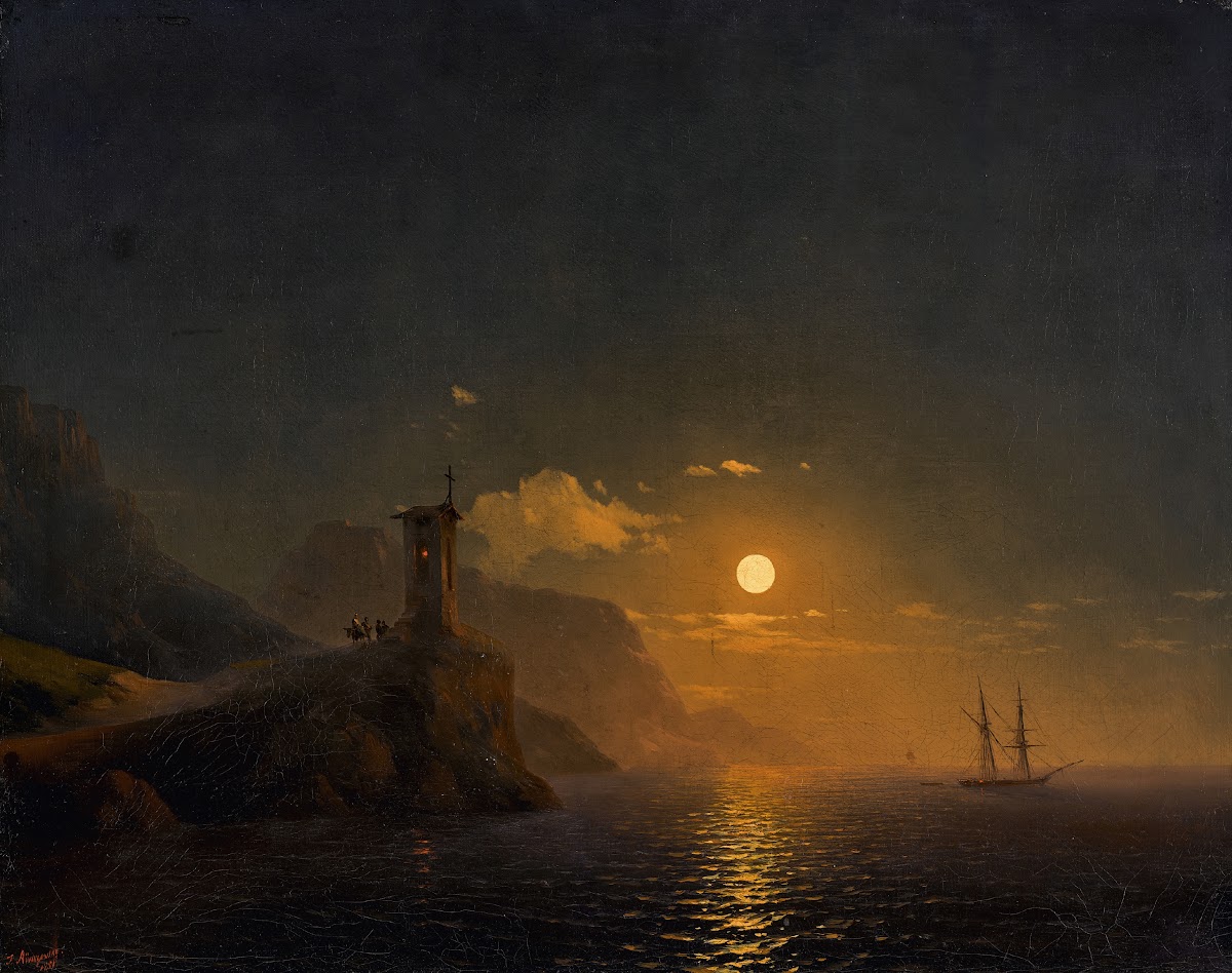 Chapel by the Coaston a Moonlit Night 1851