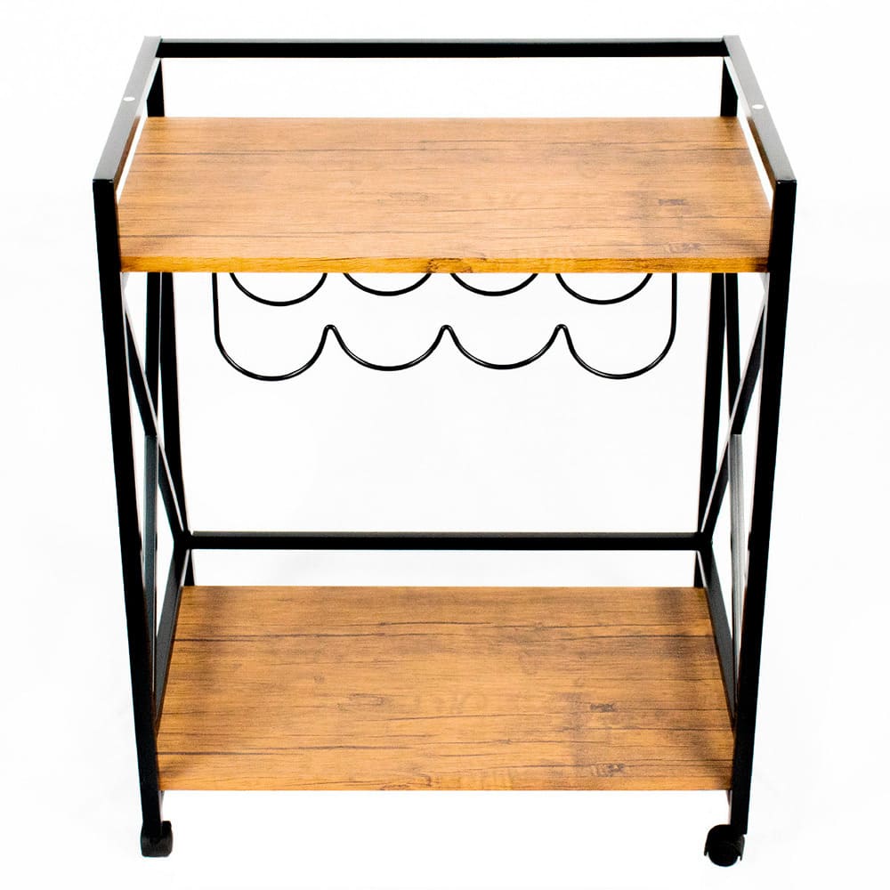 Carrito de servicio de MDF Brang™ con soporte para botellas