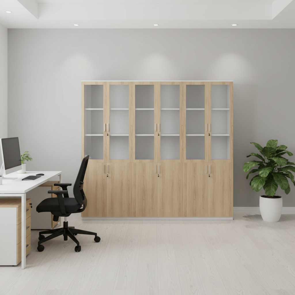 RADAR Color Full Height Twelve-Door Glass Cabinet