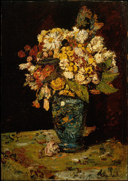 Flowers in a Blue Vase 18791883