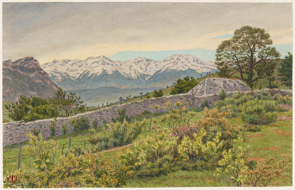 Matin gris sur les Alpes Barberaz 1919