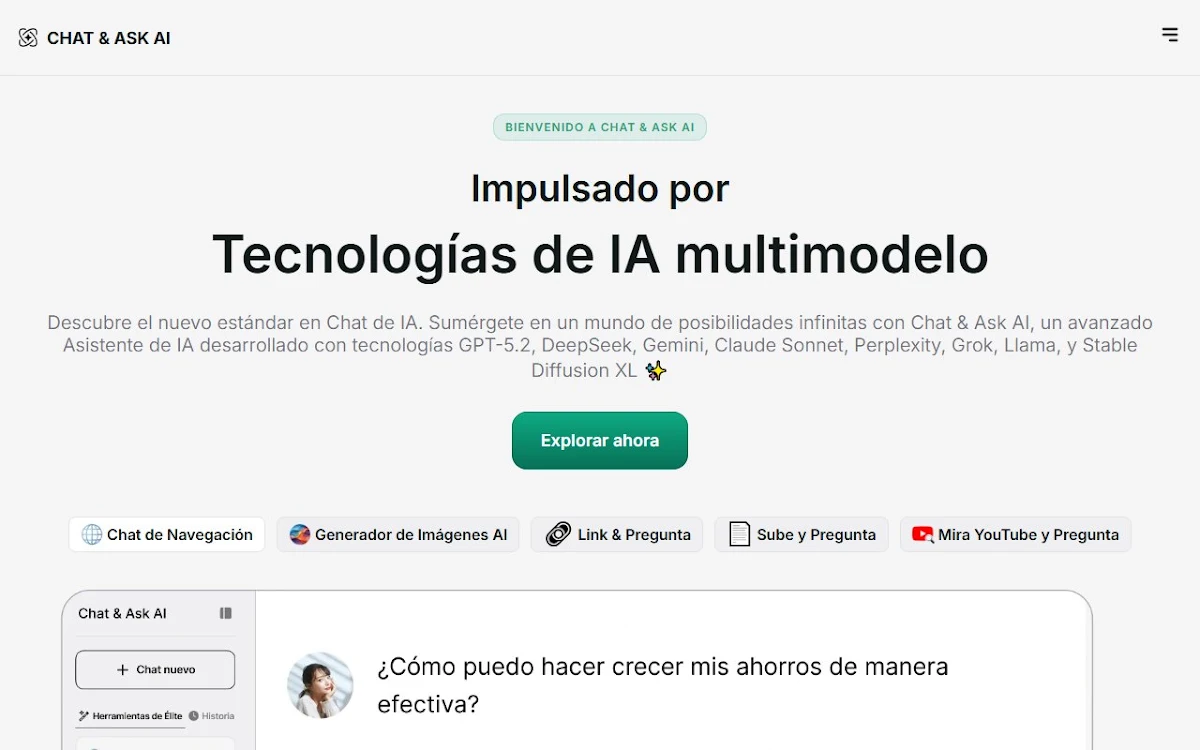 Captura de Ask AI - AI Powered Chat Bot Assistant