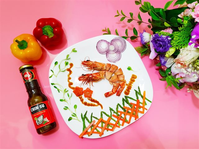 Ba Chỉ Cuộn Tôm Áp Chảo