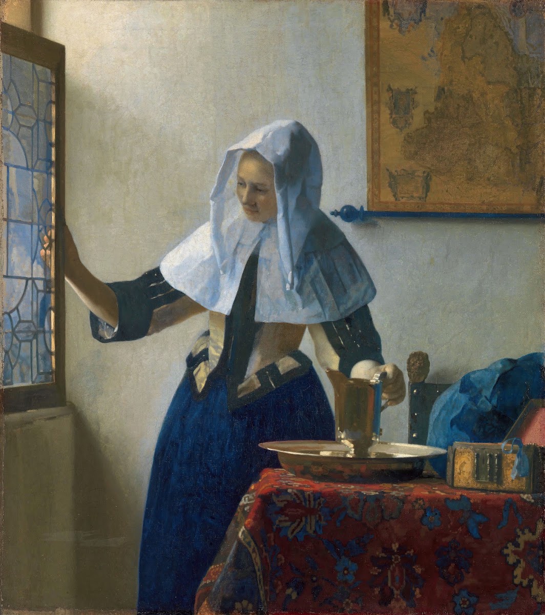 Young Woman with a Water Pitcher ca 1662