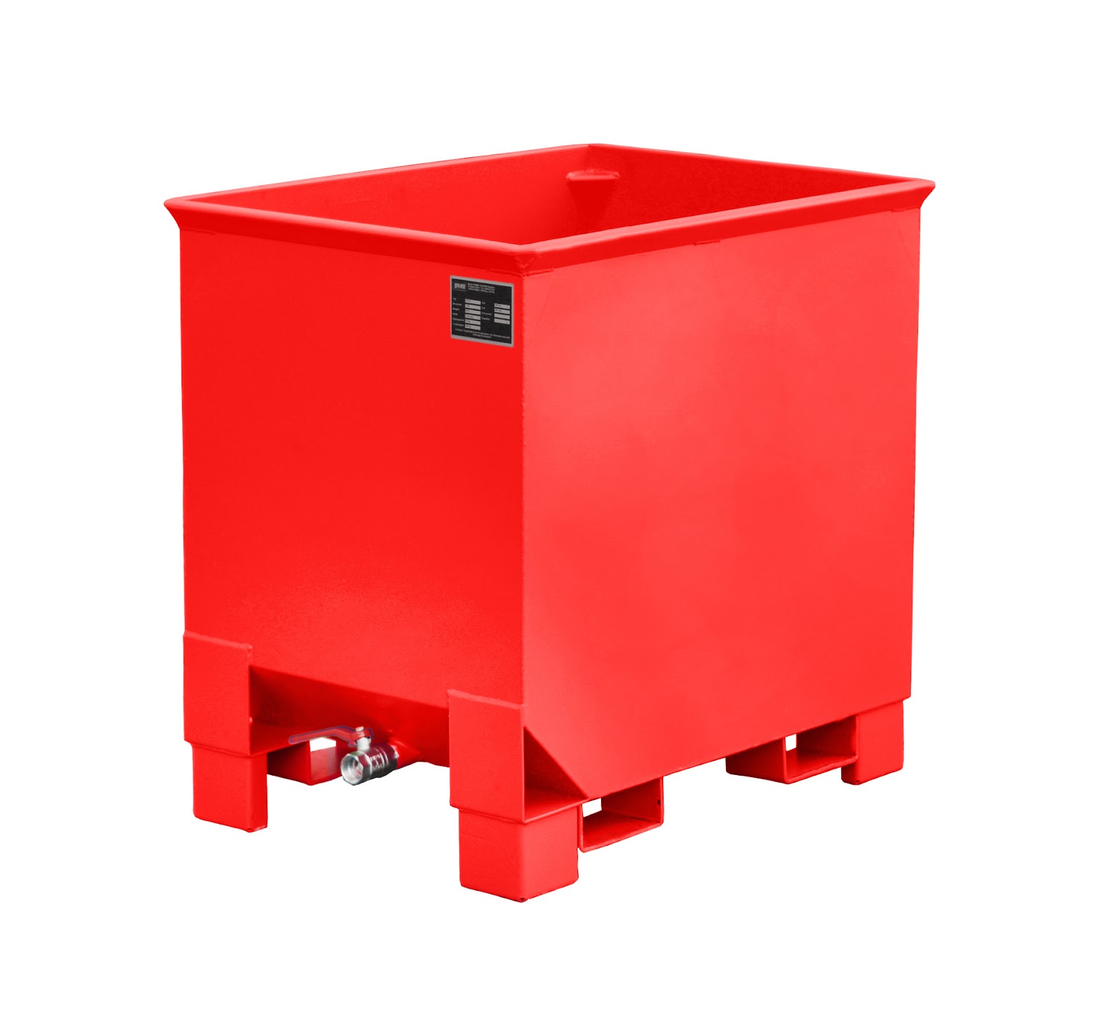 Spaandercontainer CS 30, gelakt, Vuurrood