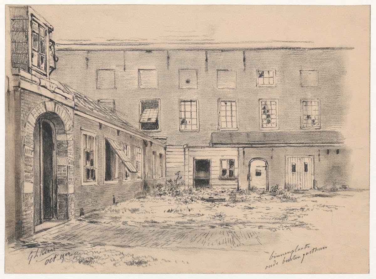 Binnenplaats oude buiten gasthuis 1900
