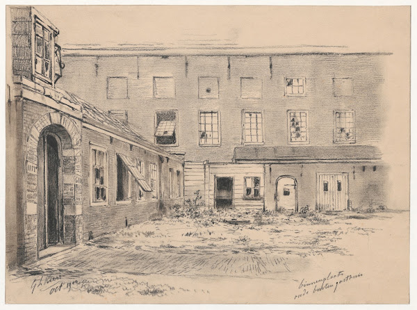 Binnenplaats oude buiten gasthuis 1900