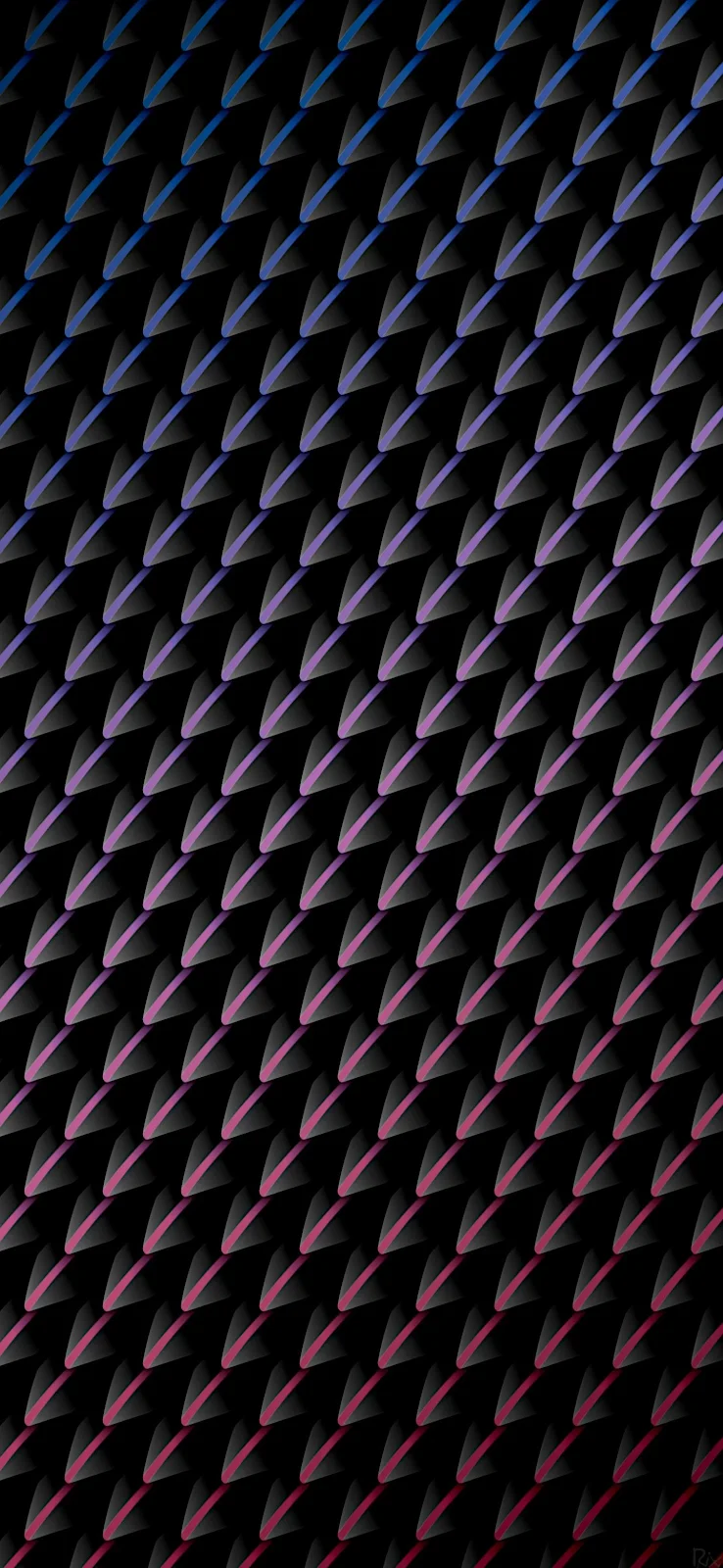 Abstract Gradient Scale Pattern - Digital Abstract Art 2K iPhone Wallpaper (1440x3120)