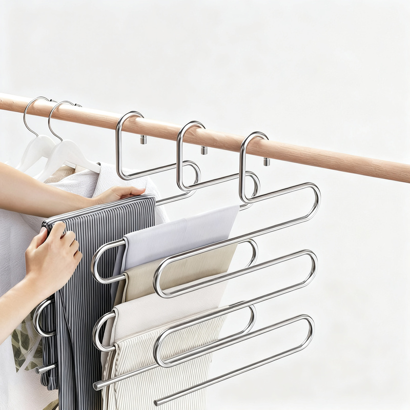 Edelstahl-Hosenbügel für Kleiderschrank