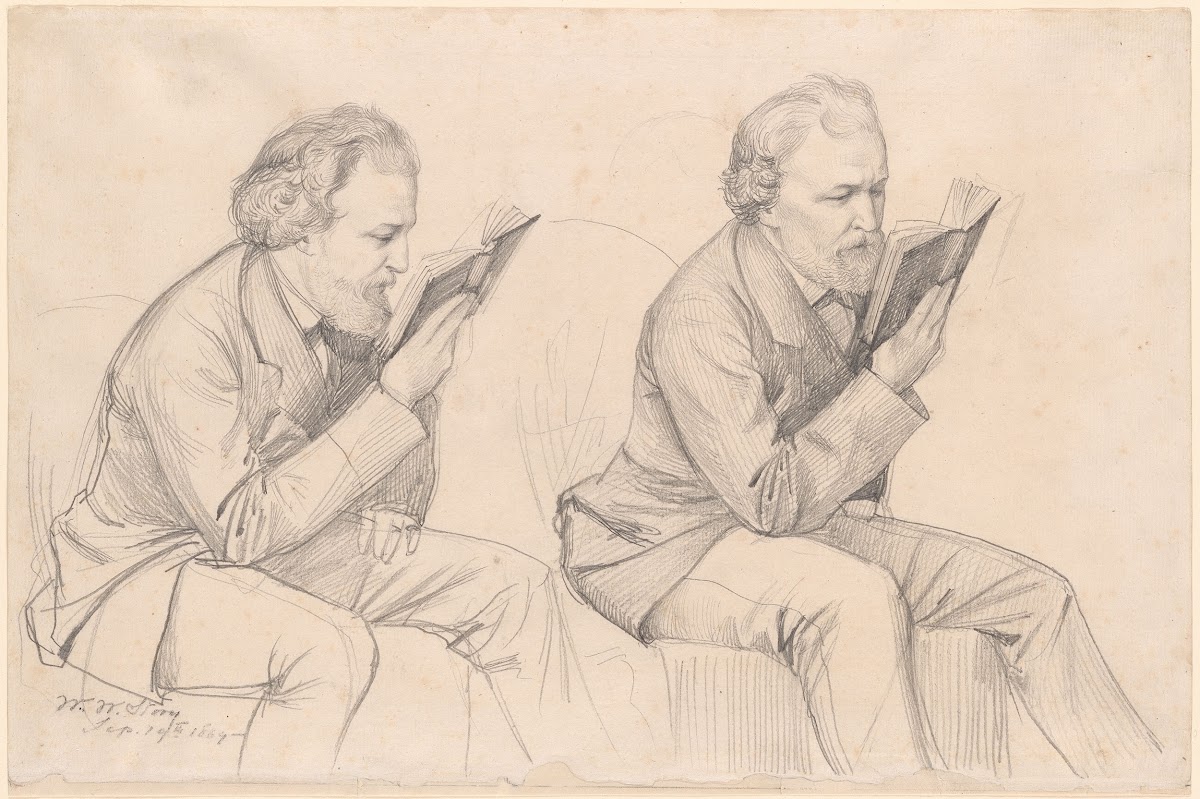 Two Studies of Robert Browning Reading 1869
