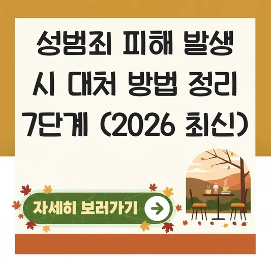 성범죄 피해 발생 시 대처 방법 정리