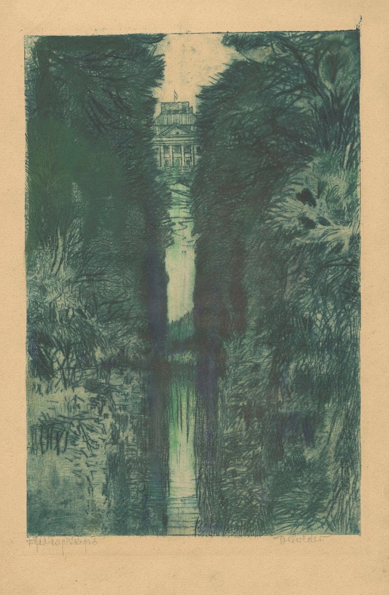 View of Belweder from the side of Łazienki Park 1916