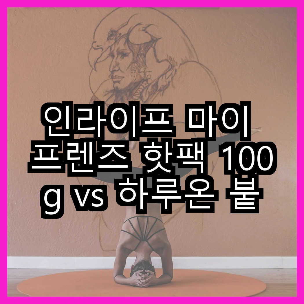 인라이프 마이 프렌즈 핫팩 100g vs 하루온 붙이는 핫팩 50g, 어떤 선택이 더 따뜻할까요? 썸네일