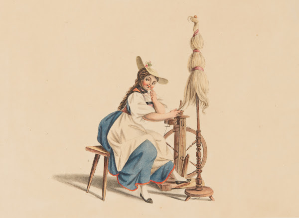 Bernerin am Spinnrad 1815