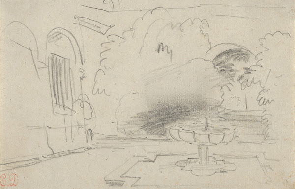 Courtyard with a Fountain 1832