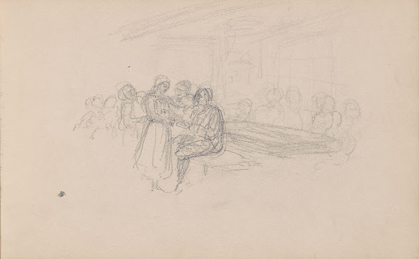 Figurscene i interiør 1855   1857