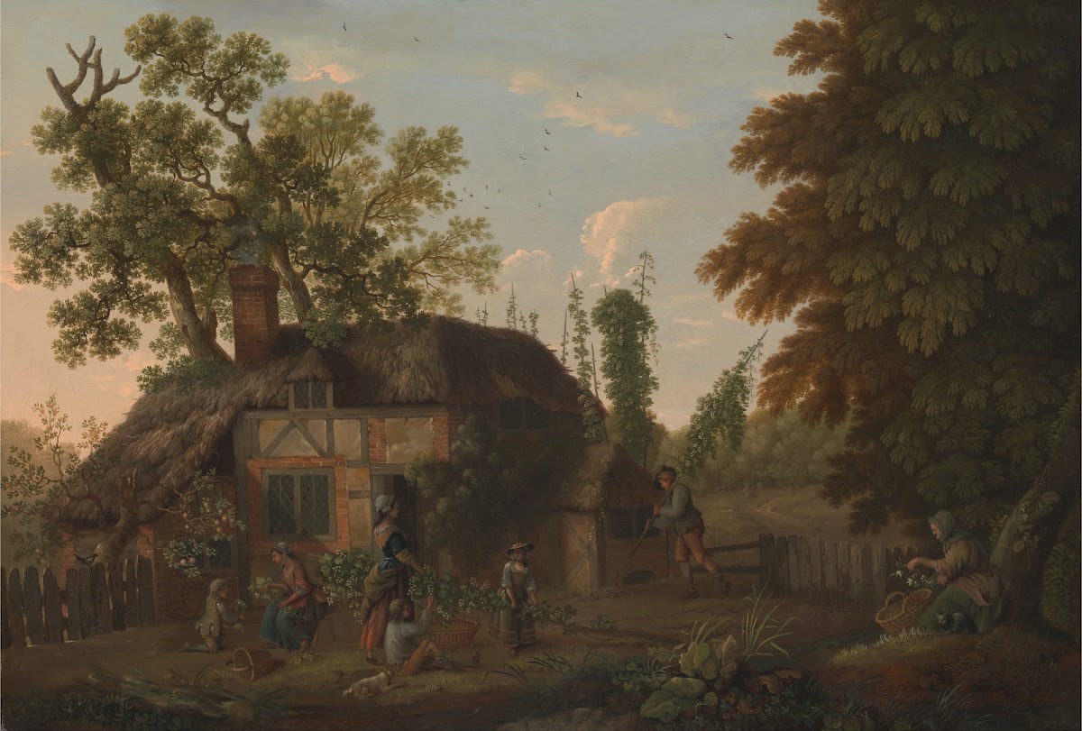 Hop Pickers Outside a Cottage mid 18th century