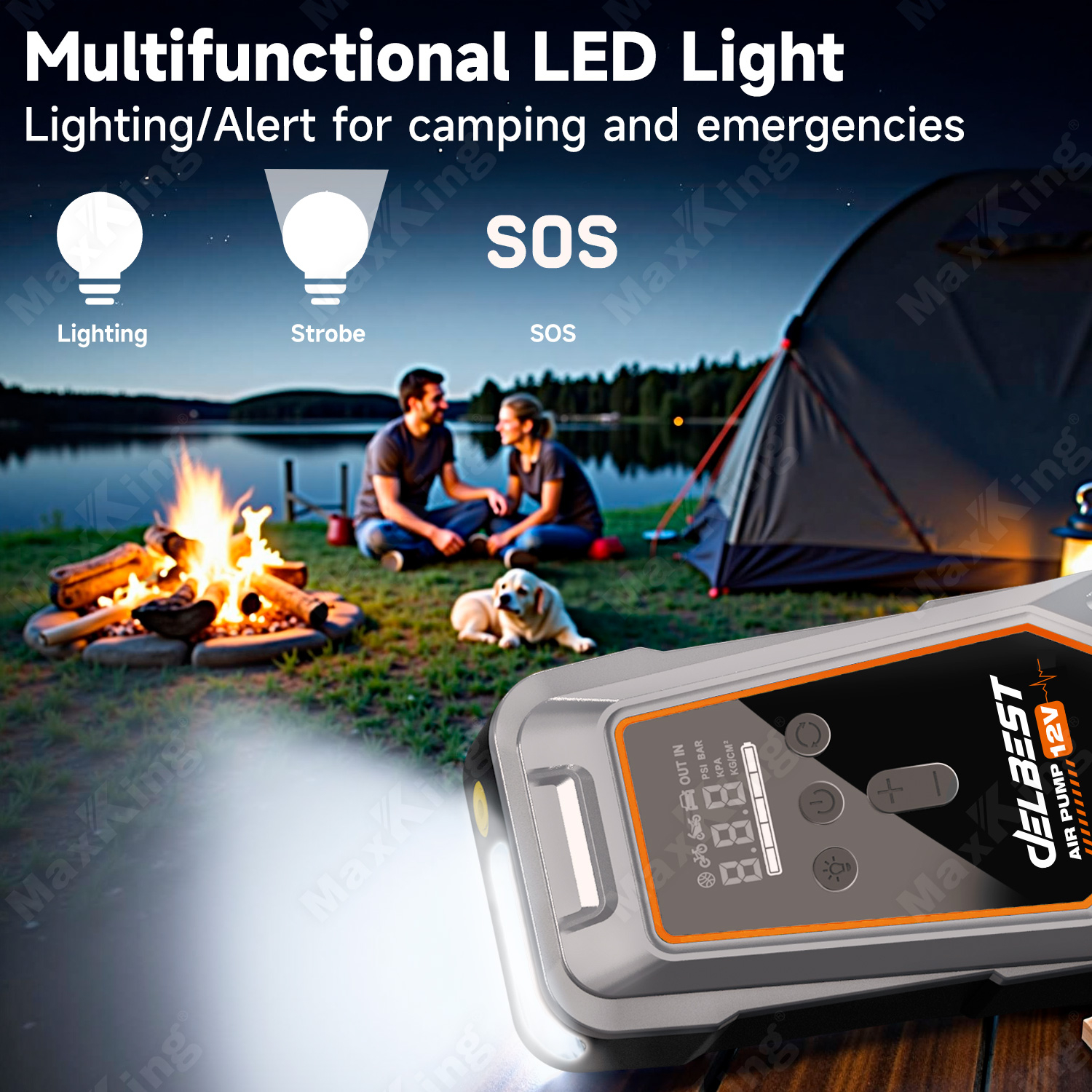 4 in 1 Car tire air pump emergency + start power jump starter and powerbank