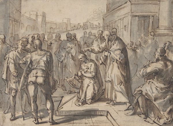 Samuel Annointing David ca 1591