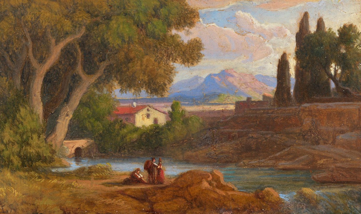 Landschaft bei den Sabiner Bergen Rocca di Mezzo 1825