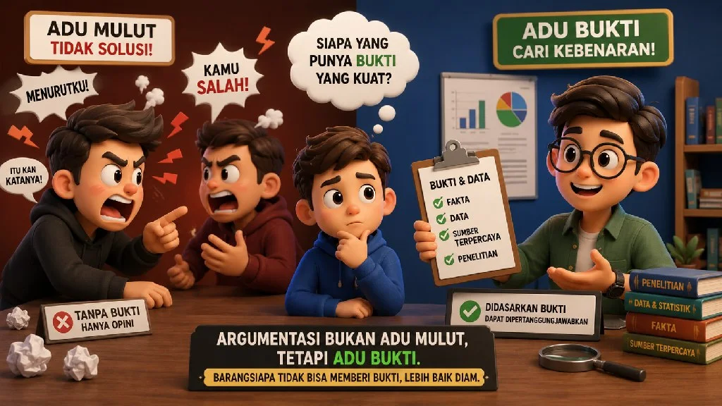 Bukan Adu Mulut, Tetapi Adu Bukti