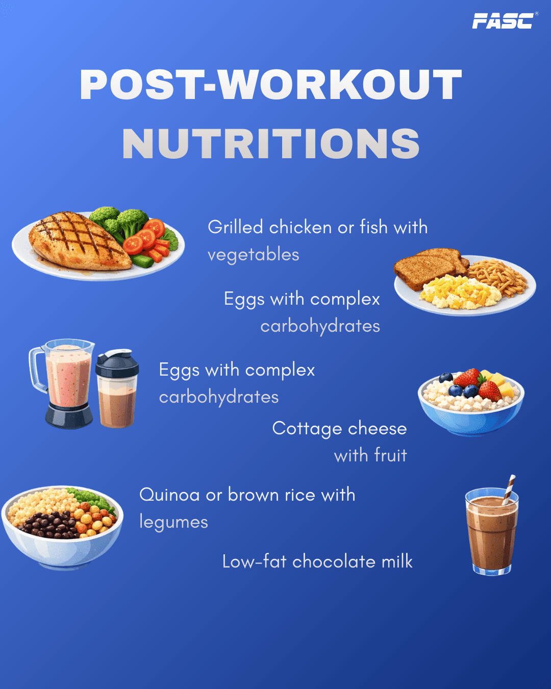 Post workout nutrition 