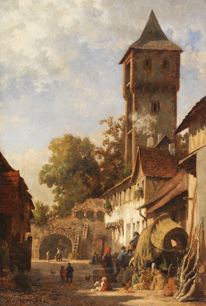 Süddeutsches Städtchen im Sommer 1886