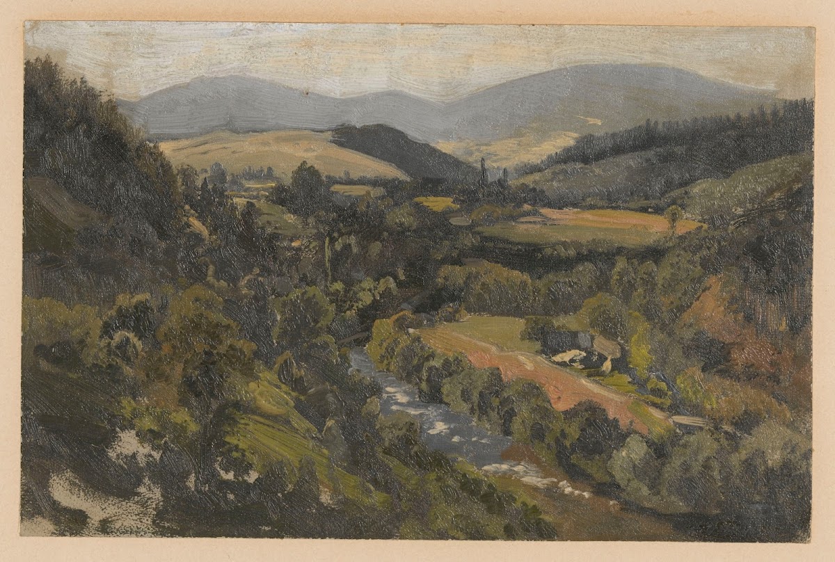 View of a mountain valley and the Praded range 1850 1881