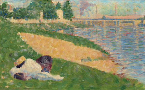 The Seine with Clothing on the Bank Study for  Bathers at Asnières  1883 1884