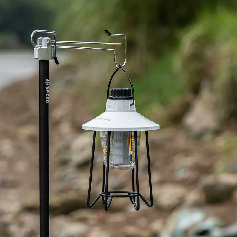 Camping lamp LED, rechargeable, retro design