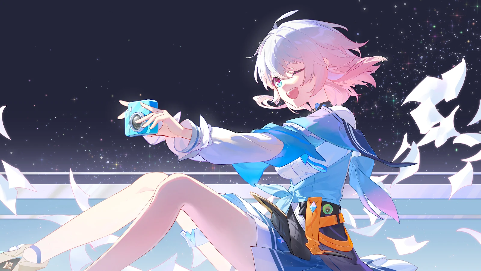 A Stunning Anime, Anime Girls, Camera, Paper, Honkai: Star Rail 4K Desktop and Mobile Wallpaper Background (4800x2700)