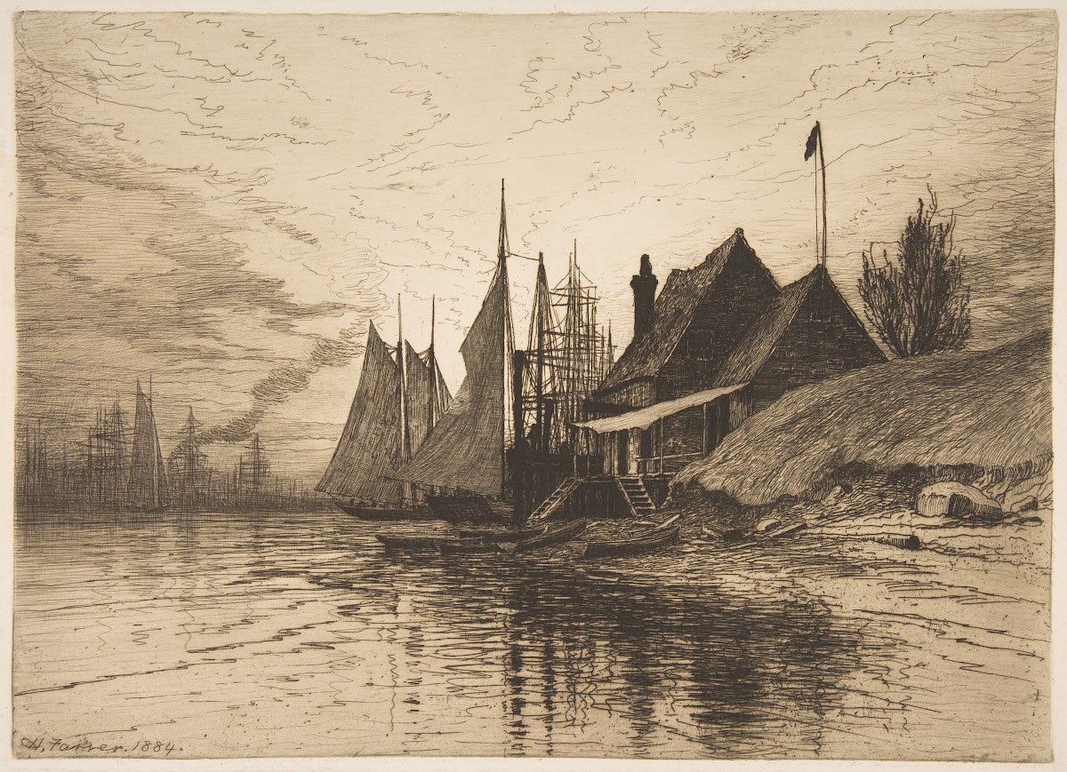 Evening New York Harbor 1884