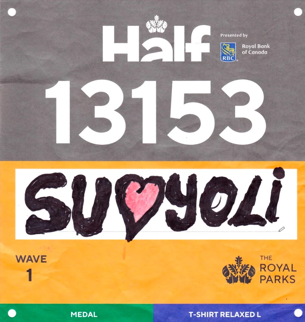 Dorsal de Royal Parks Half