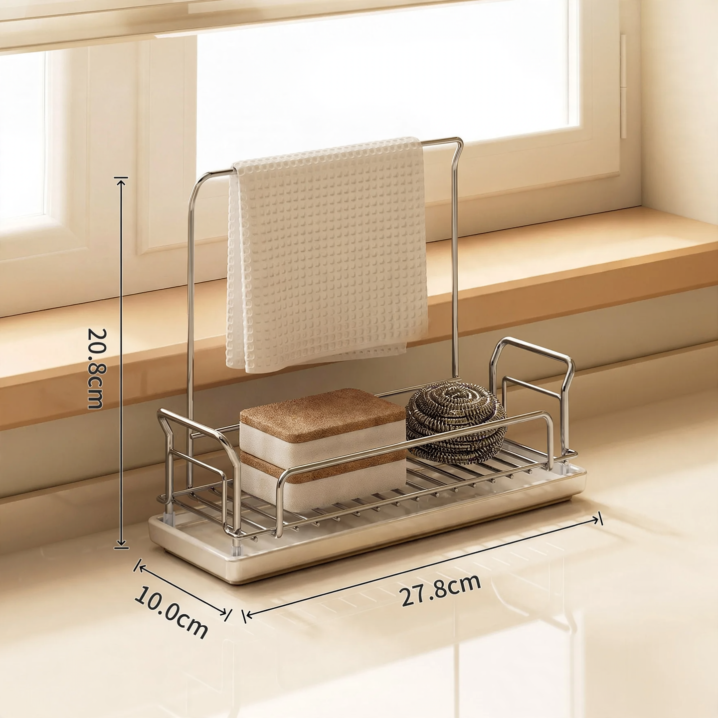 Stainless steel kitchen drying rack for towels