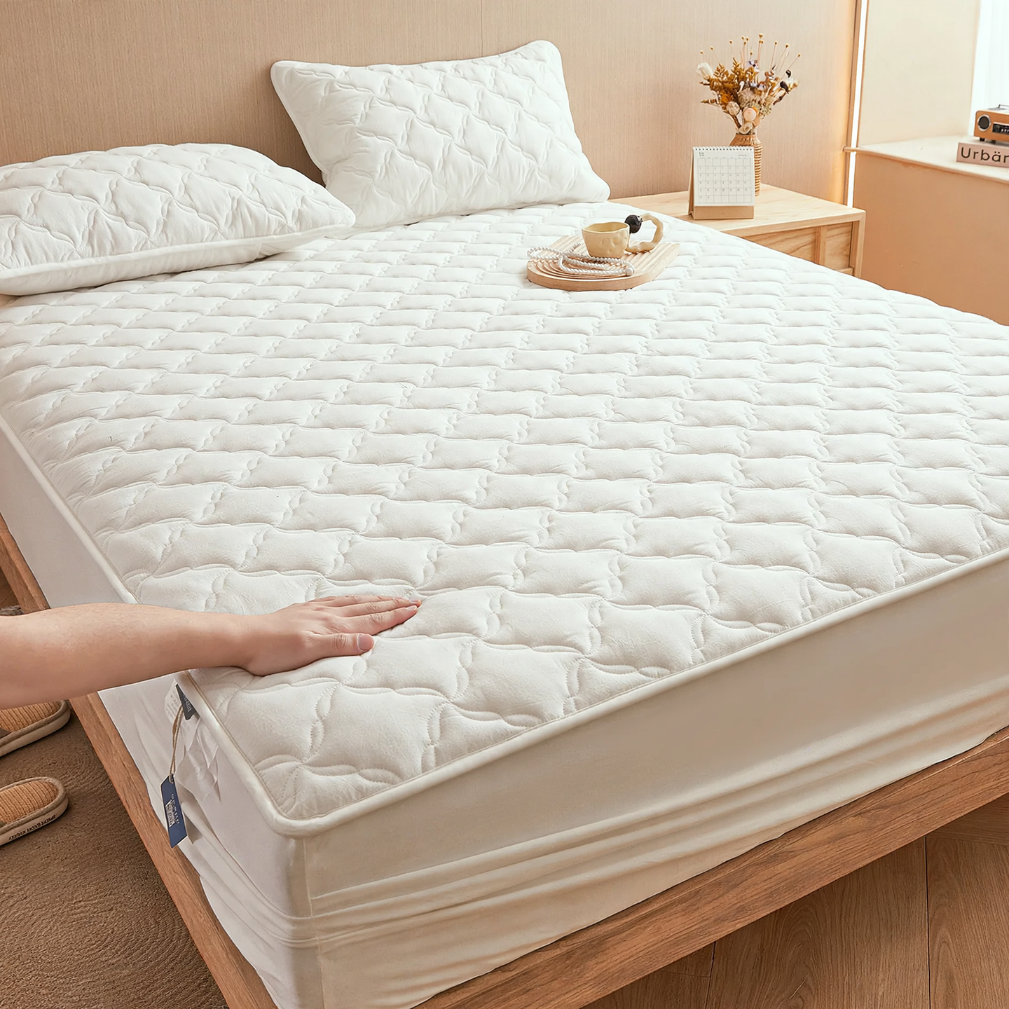 Waterproof Cotton Fitted Sheet, 180 cm