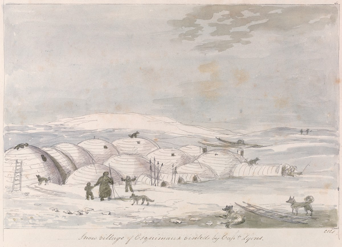 Snow Village of Inuit visited by Captain Lyons