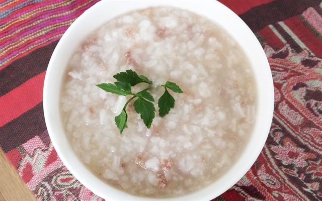 Cháo Trắng Thịt Bò Băm