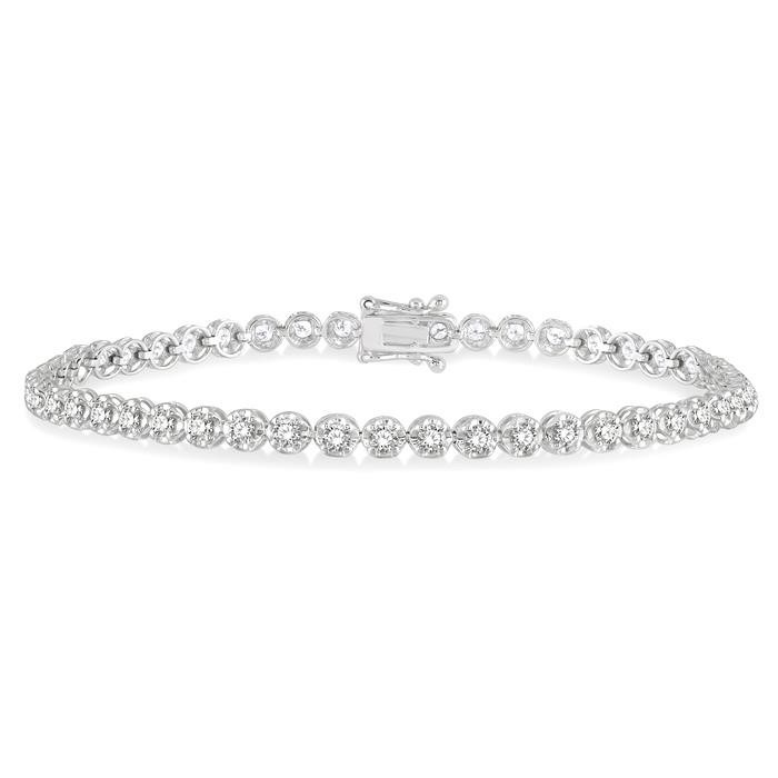 Illusion Diamond Tennis Bracelet