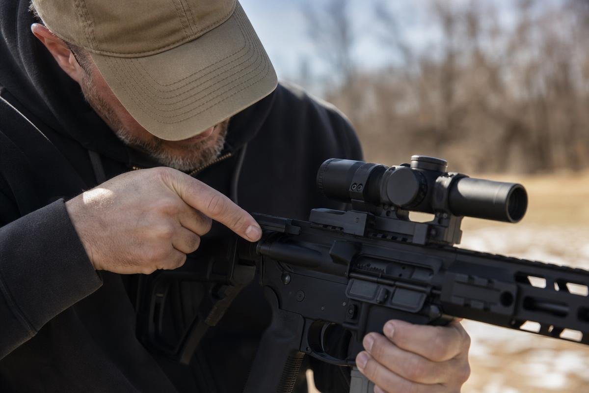 suppressed AR-15 charging handle installation clearance check
