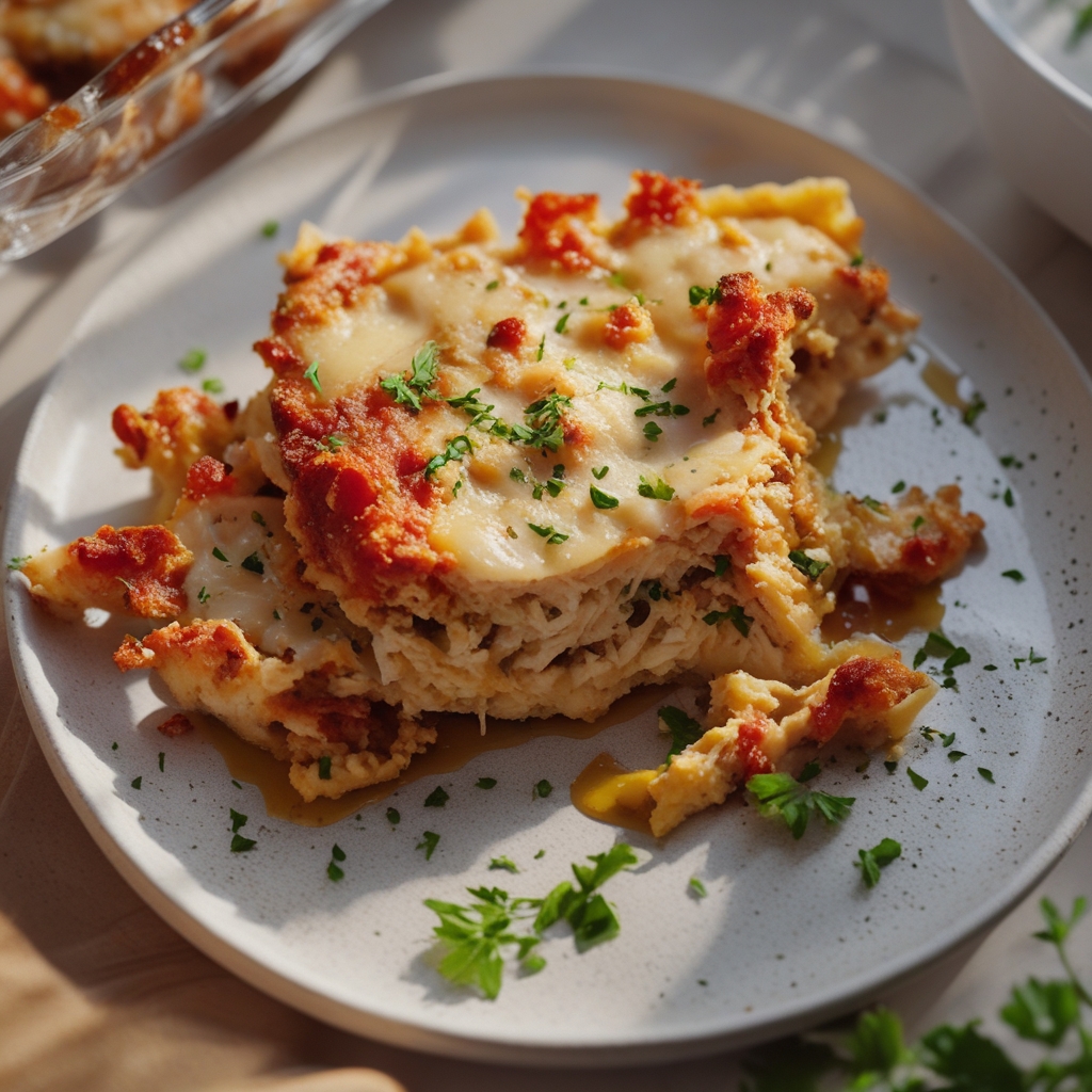 Keto Chicken Parmesan Casserole - Easy Low-Carb Comfort Meal finished