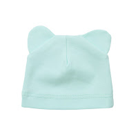 Hat Twins for newborns knit with ears (0–3 mon) menthol 