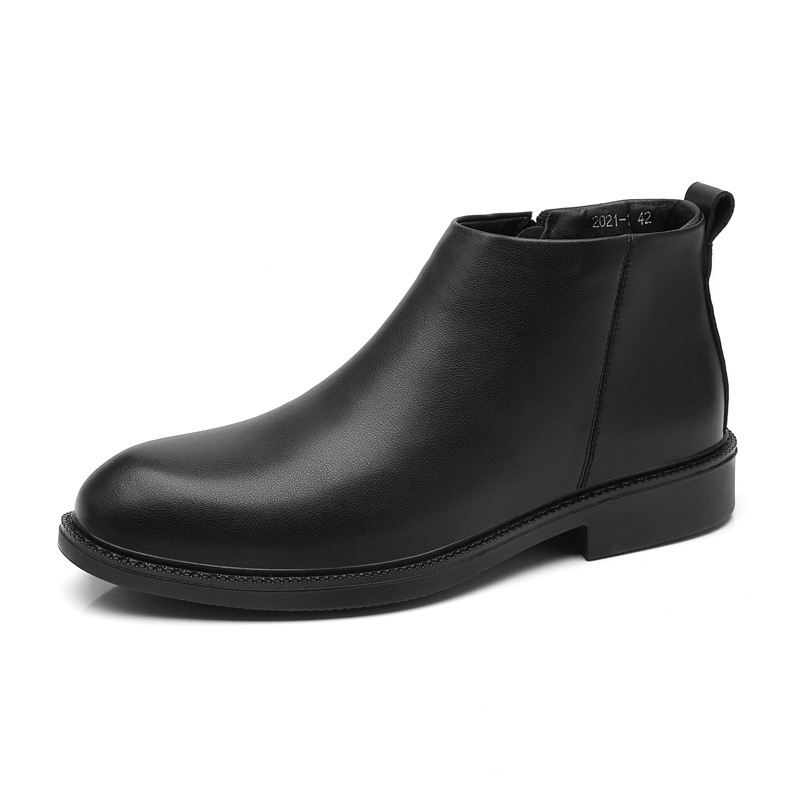Herren-Chelsea-Stiefel, PU-Leder, rutschfest, gefüttert